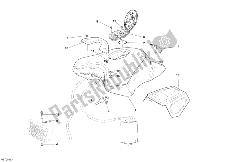 Wszystkie części do Zbiornik Paliwa Ducati Superbike 749 R USA 2006